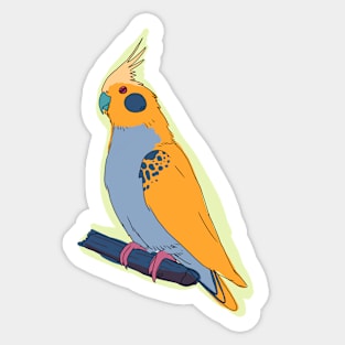 Pop Colour Cockatiel Sticker